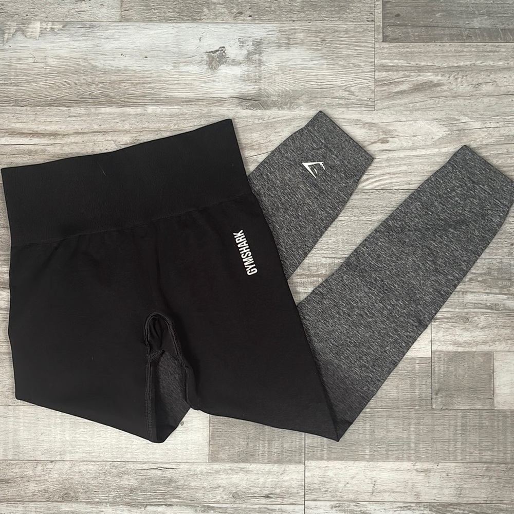 Gymshark Ombre Black to Grey Leggings Brand New